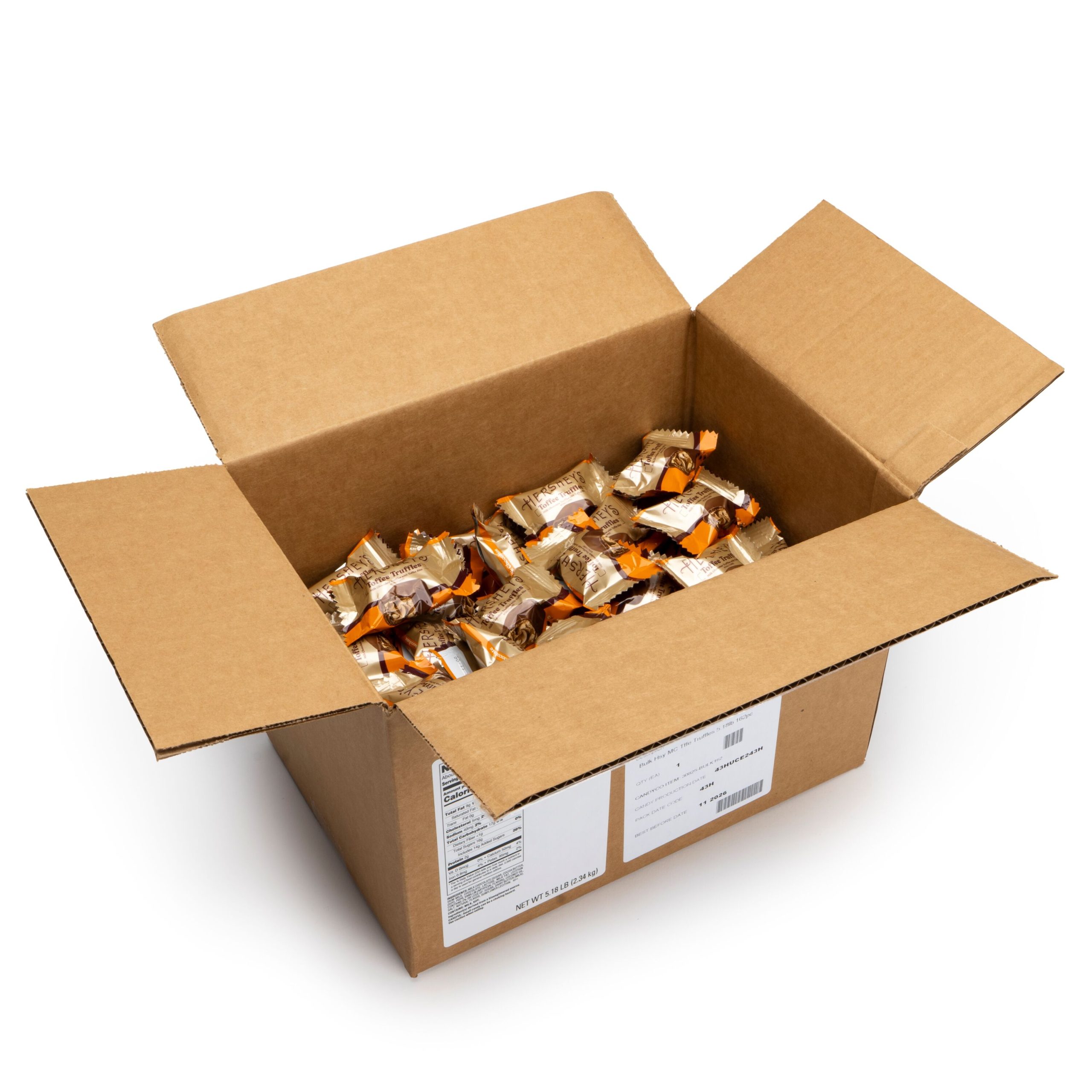 HERSHEY’S Toffee Truffles Candy Bulk Box, 5 lb - THE HERSHEY COMPANY