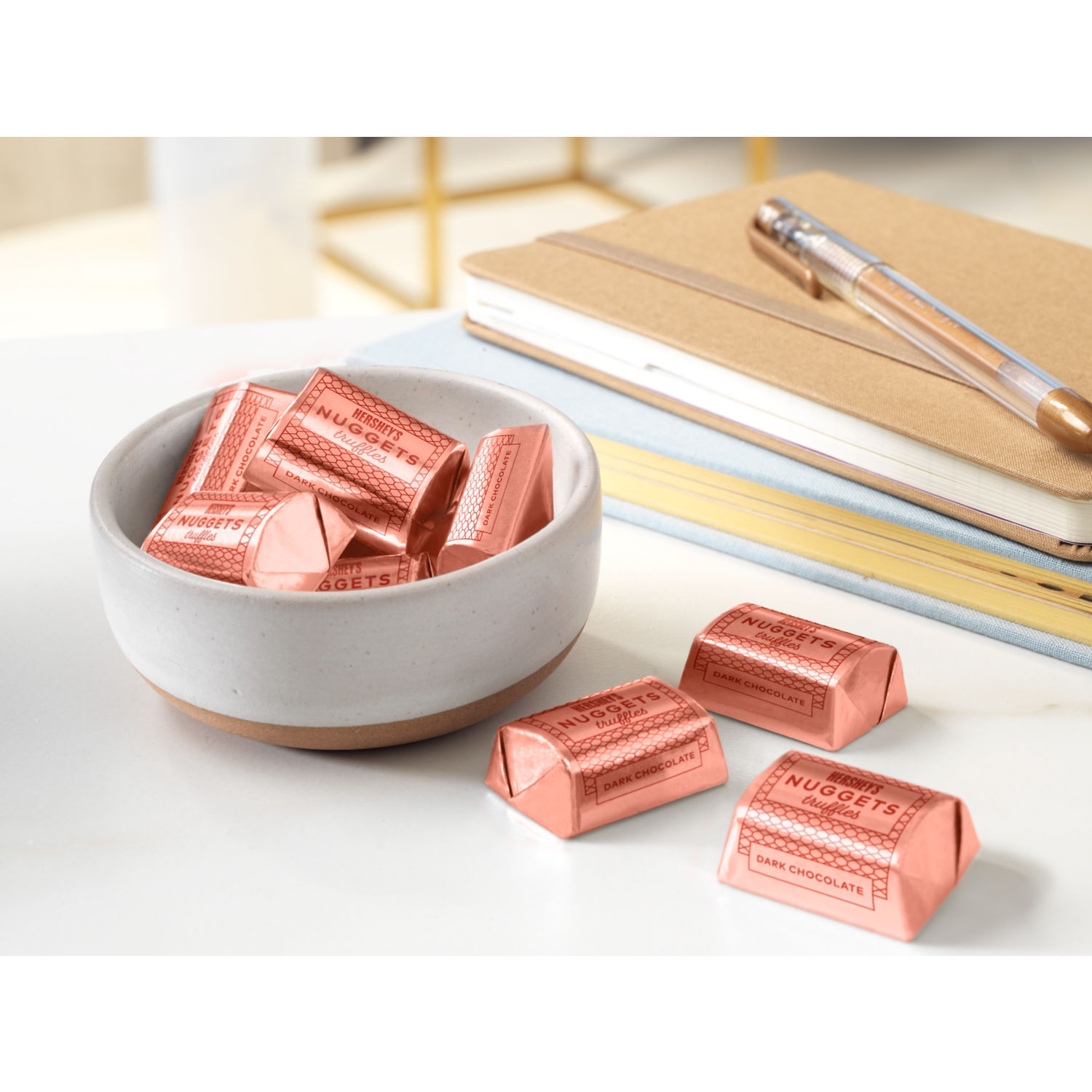 HERSHEY’S NUGGETS Truffles Dark Chocolate 7.7oz Candy Bag - THE HERSHEY COMPANY