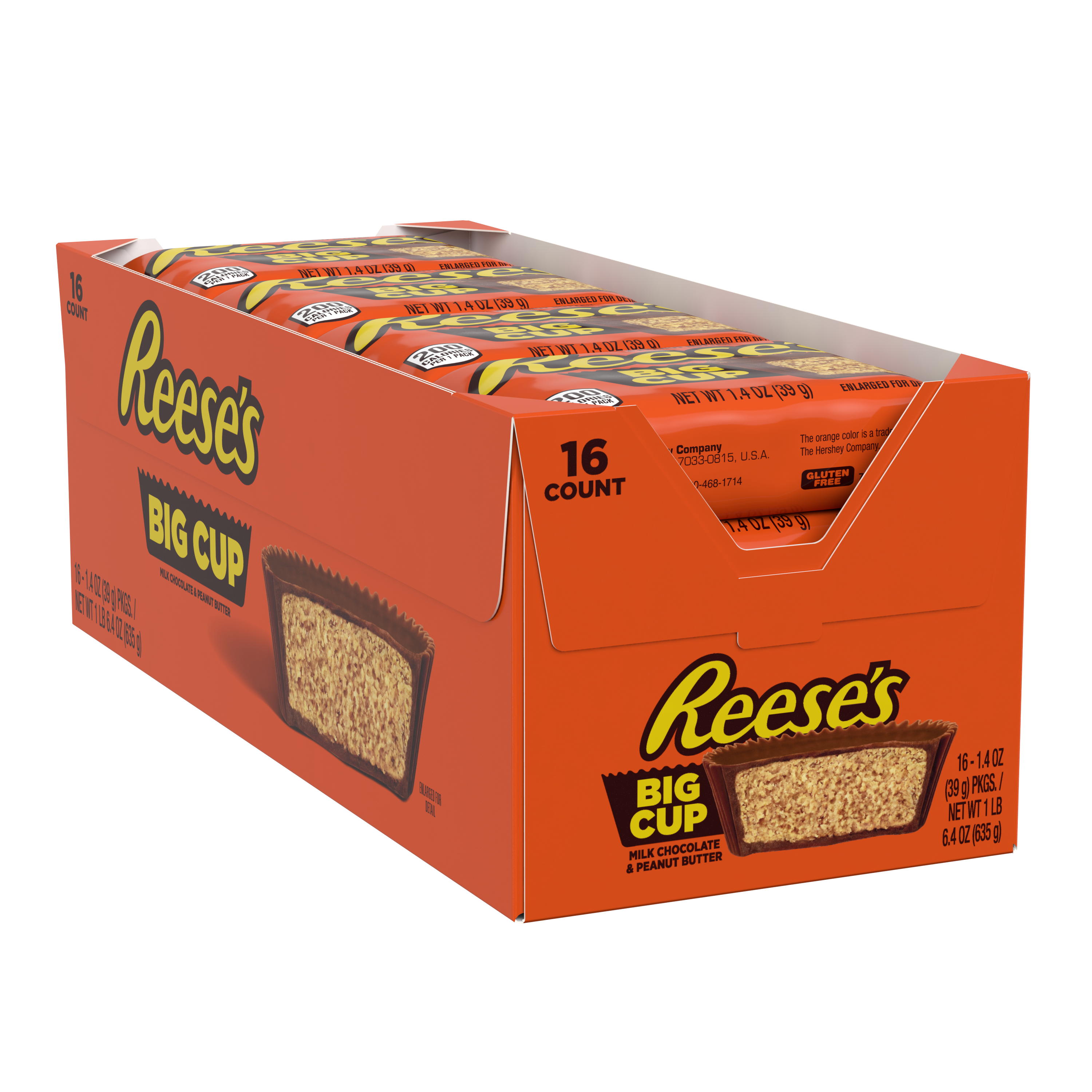REESE’S BIG CUP Milk Chocolate Peanut Butter Cups , 1.4 oz (16 Count) - THE HERSHEY COMPANY
