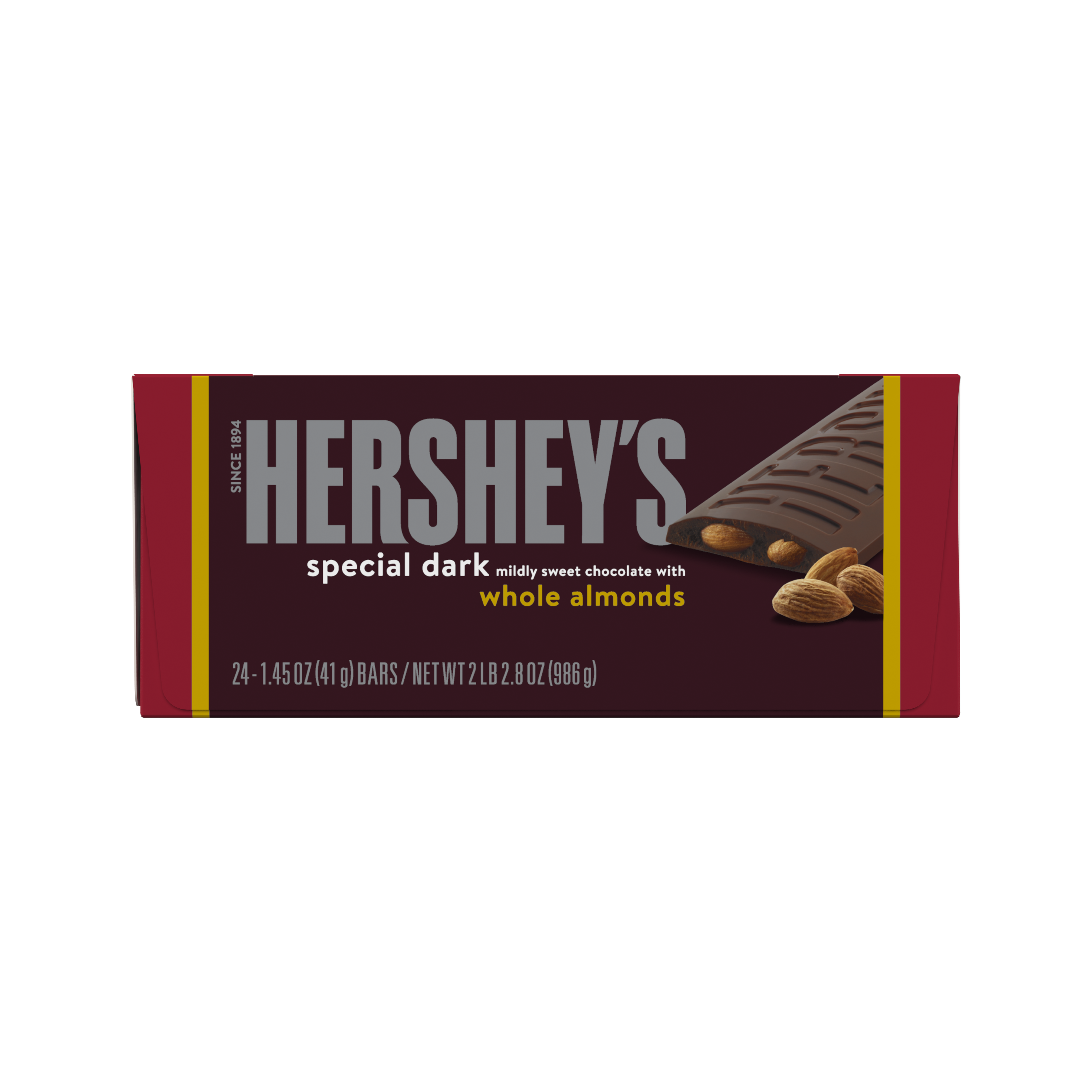 HERSHEY’S Special Dark Chocolate with Whole Almonds Candy Bars, 1.45 oz (24 Count) - THE HERSHEY COMPANY