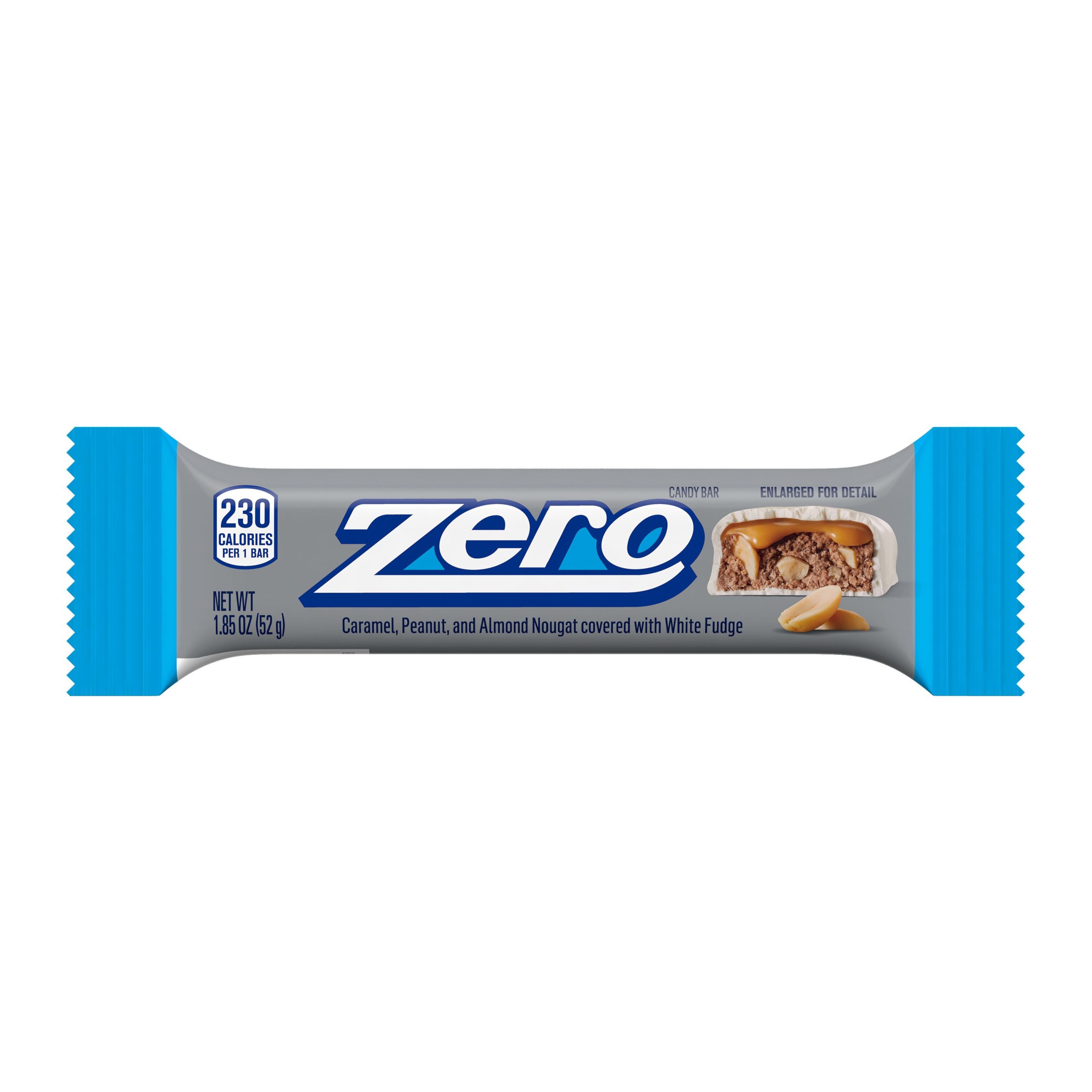 ZERO White Fudge, Caramel, Peanut and Almond Nougat Candy Bars, 1.85 oz (24 Count) - THE HERSHEY COMPANY