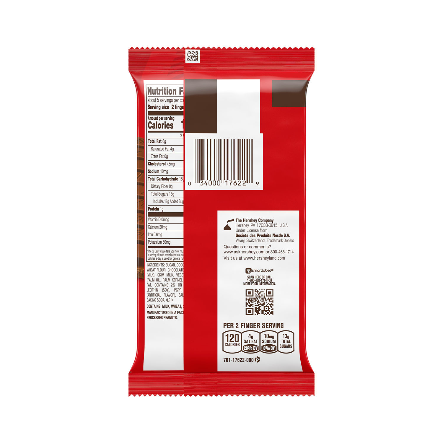 KIT KAT® Milk Chocolate Wafer XL Candy Bar, 4.3 oz (10 Pieces) - THE HERSHEY COMPANY