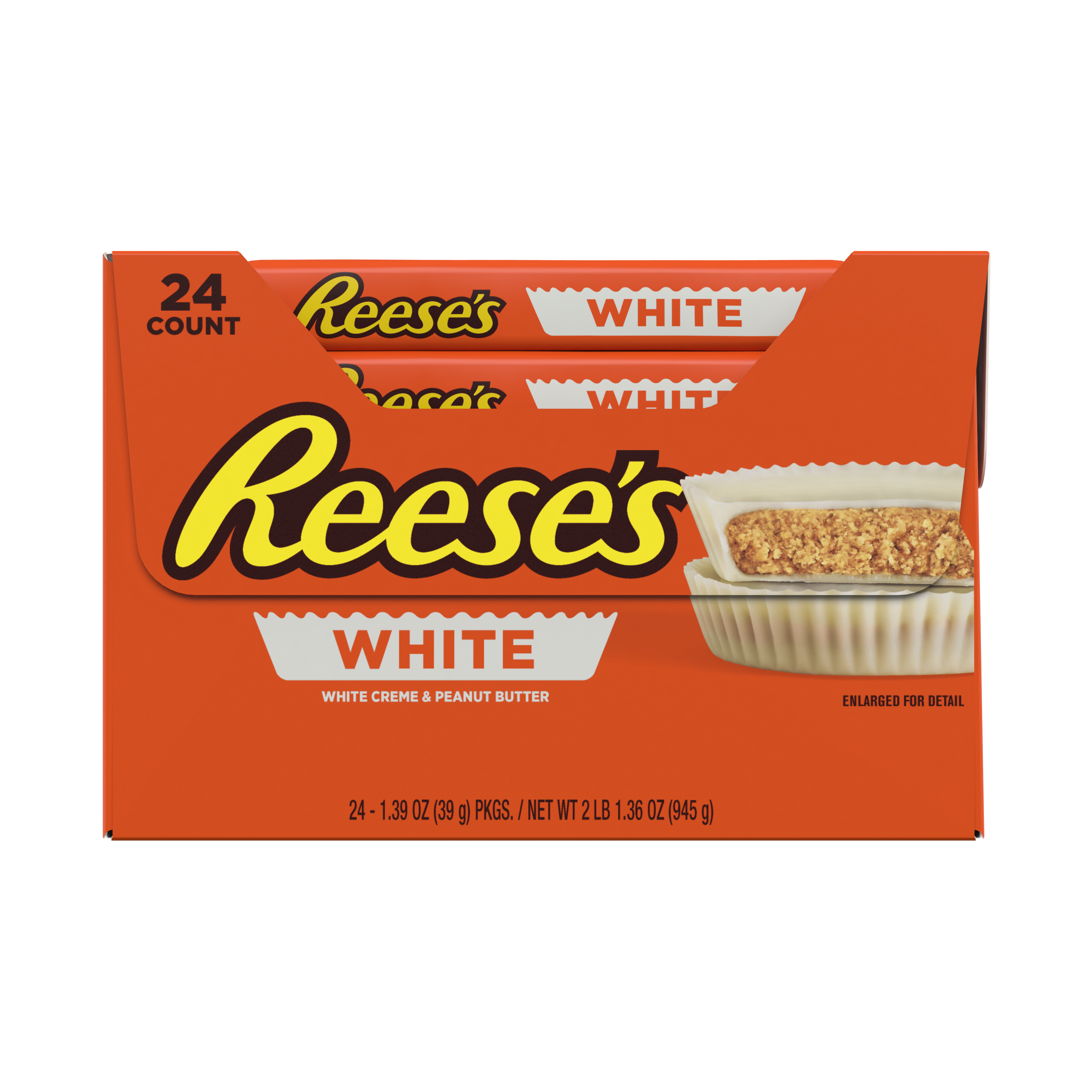 REESE’S White Creme Peanut Butter Cups, 1.39 oz (24 Count) - THE HERSHEY COMPANY