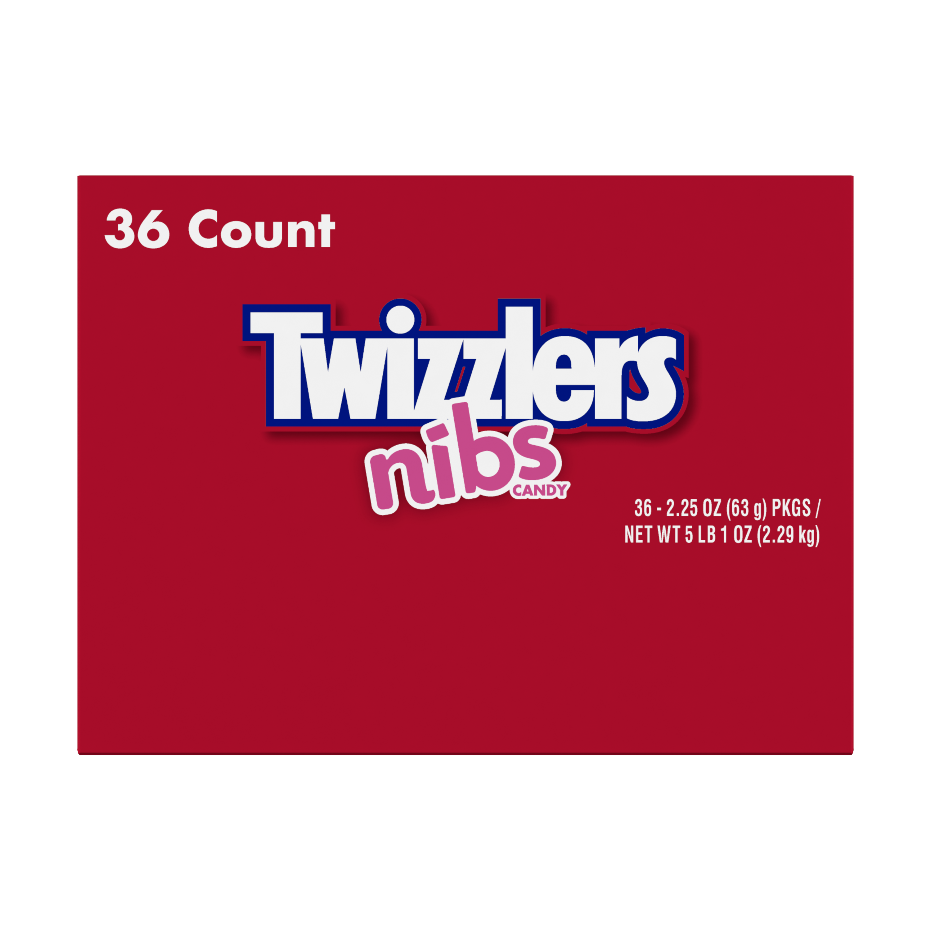 TWIZZLERS NIBS Cherry Flavored Licorice Style Candy Bags, 2.25 oz (36 Count) - THE HERSHEY COMPANY