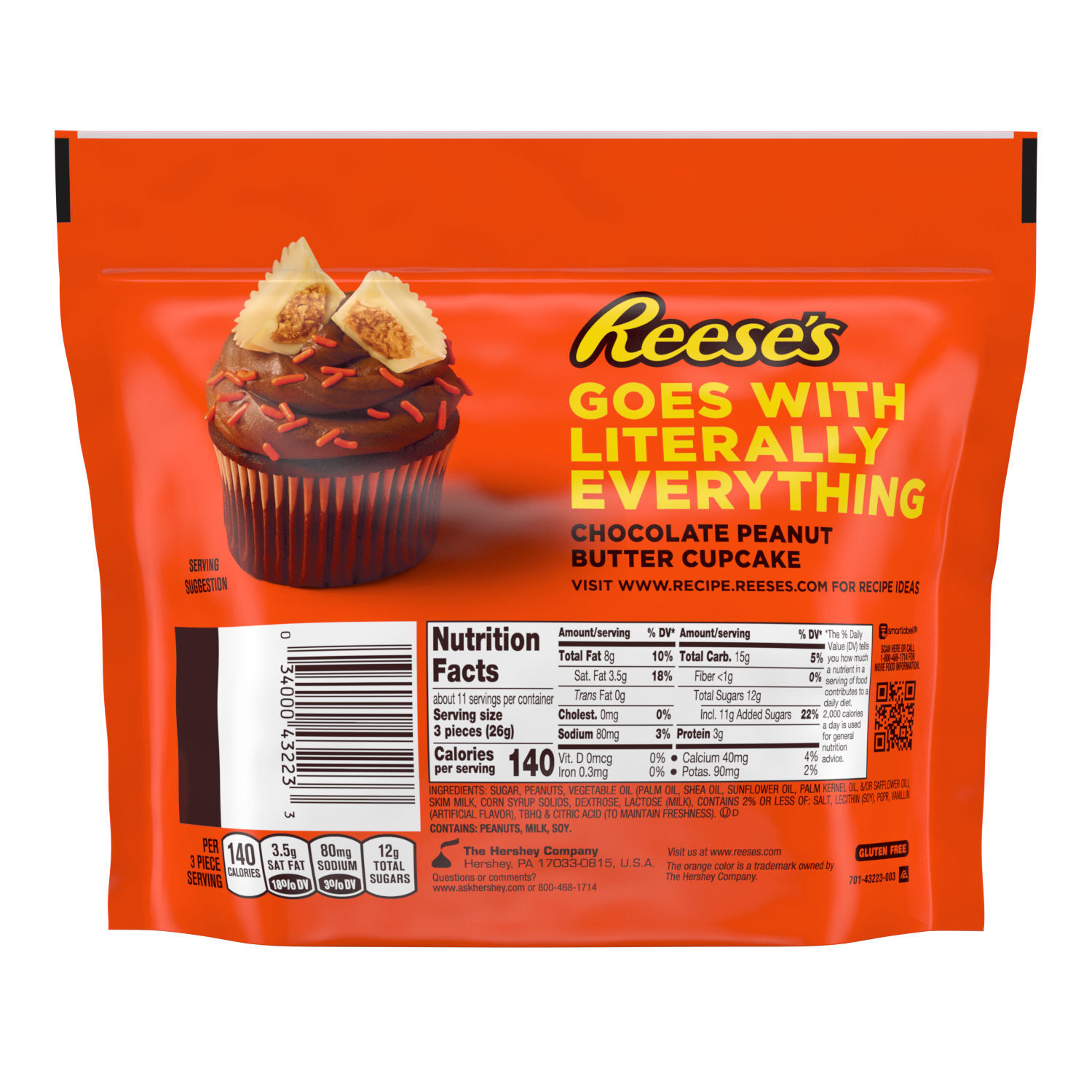 REESE’S White Creme Peanut Butter Cups Miniatures 10.5oz Candy Bag - THE HERSHEY COMPANY